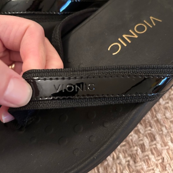 Vionic Pacific Hightide Platform Sandal Women's Size 11 Black Wedge Flip Flop - Picture 6 of 8